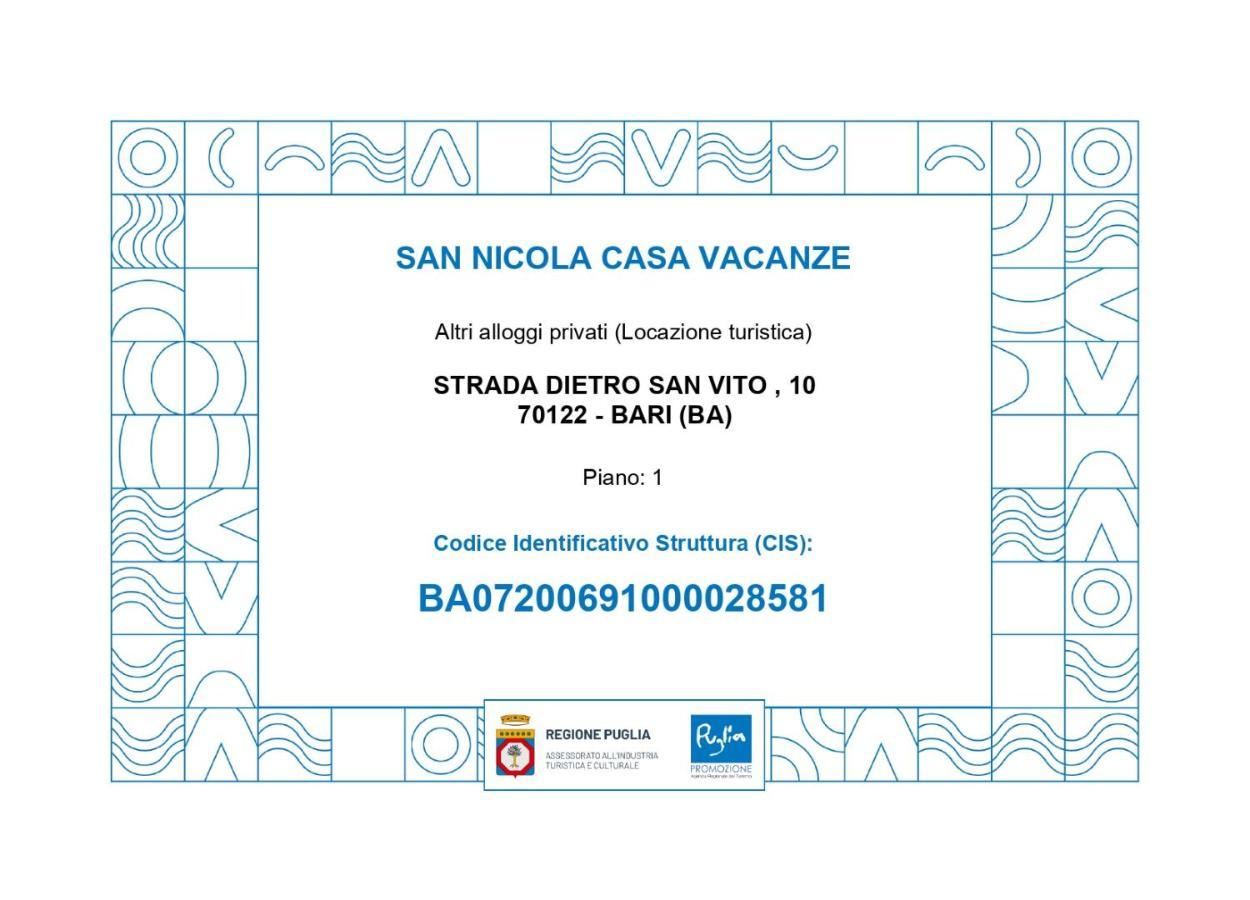 San Nicola Casa Vacanze Bari Kültér fotó